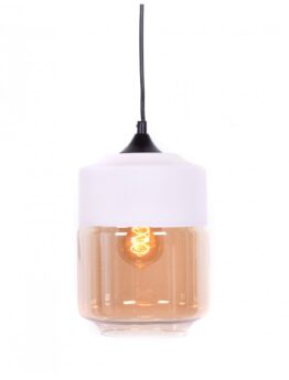 lampada industriale vetro e metallo colore bianco
