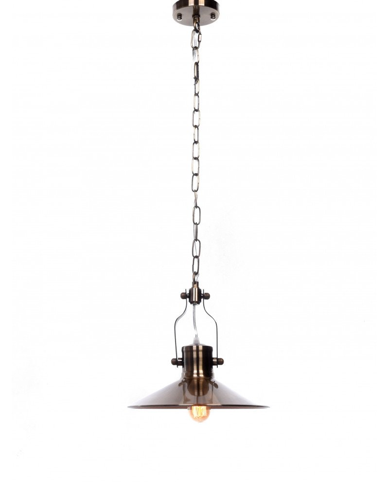 lampadario vintage industriale in ottone per appartamenti