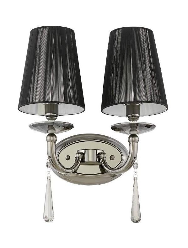 applique per parete due luci nera FABIONE