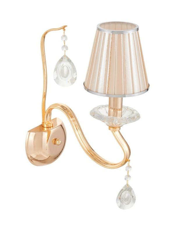 applique da parete vintage oro e cristalli finezza