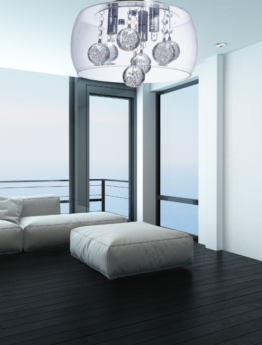 lampada vetro e cristallo luce led per soggiorno moderno di design