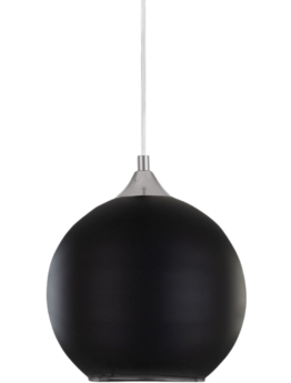 lampada a sospensione sfera nera diametro 30 cm