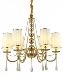 lampadario classico oro con cristalli per la camera da letto o il soggiorno