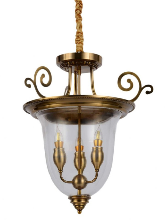 lampadario classico ottone