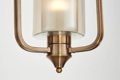 lampadario a sospensione ottone e vetro atlanta