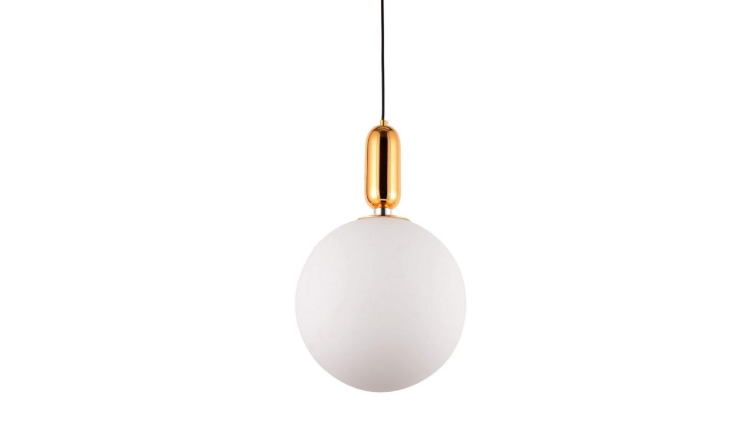 Lampada a sospensione di design a sfera in vetro bianco ...