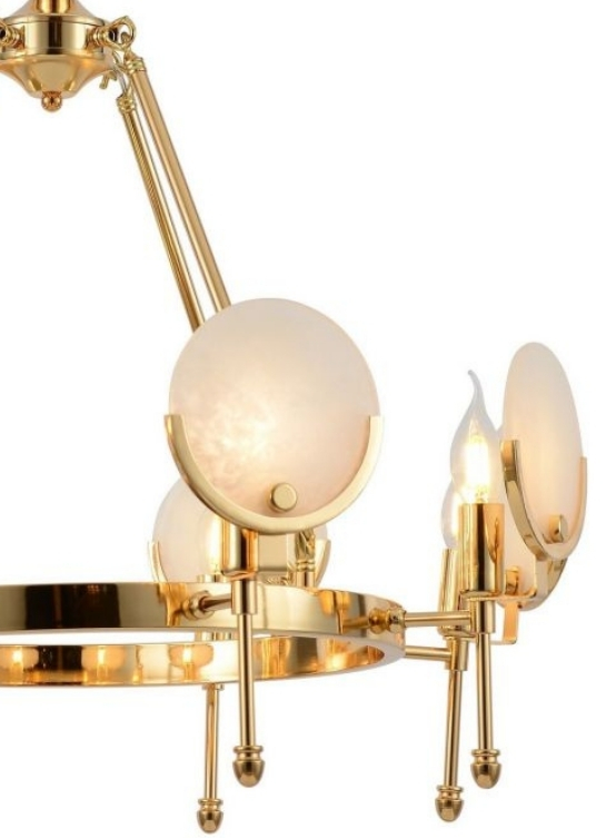 lampadario oro design 6 luci