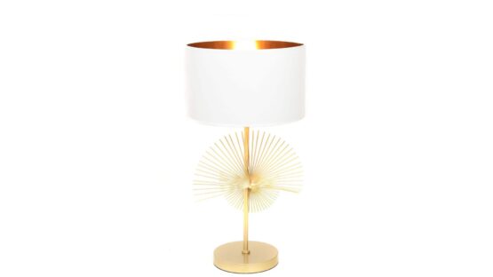 lampada da comodino di design bianca e oro