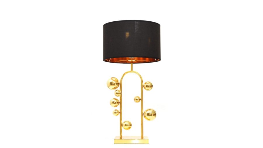 lampada vintage con sfere oro