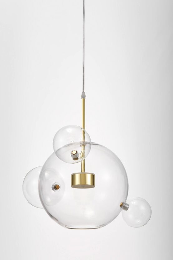 lampadario sfere vetro diverse dimensioni a led