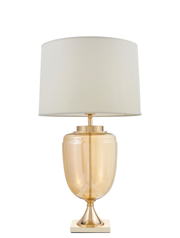 lampade tavolo salotto bianche e oro struttura vetro