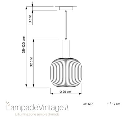 misure lampade sospensione gato lampadevintage