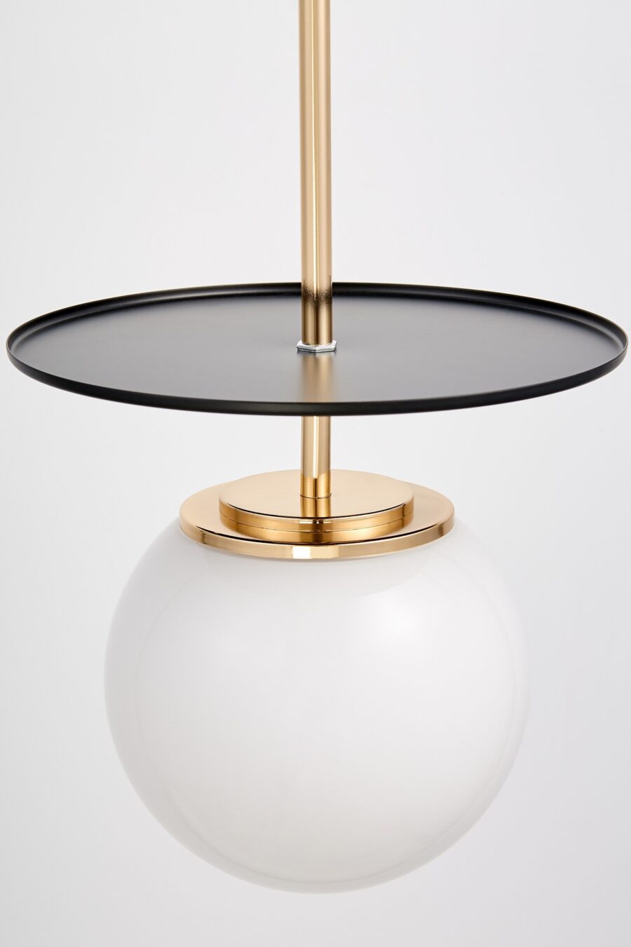 lampade moderne sospese con sfera bianca vetro
