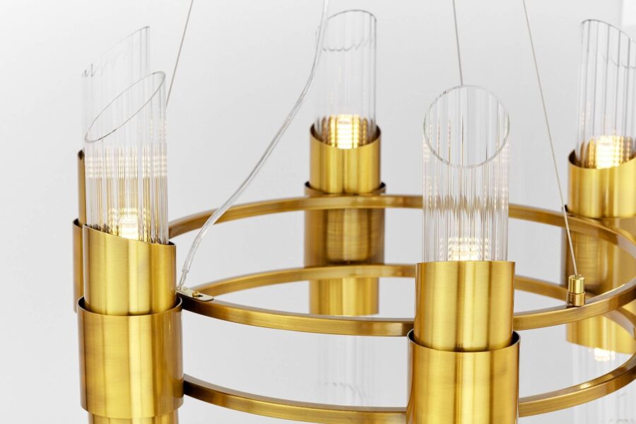Lampadario a sospensione design moderno tubi in vetro