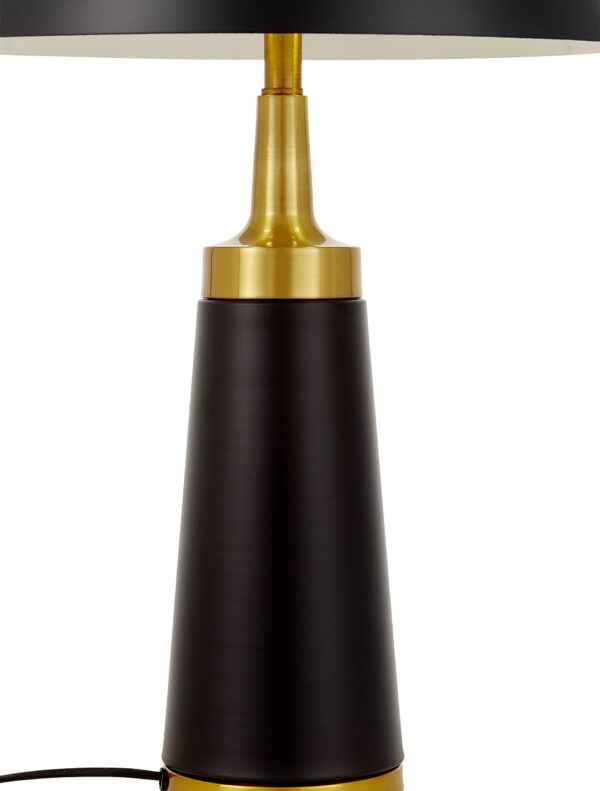 Lampada da tavolo a fungo da tavolo moderna ottone e nero FULTON