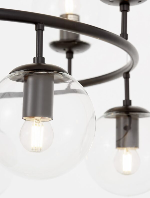 Lampadario a sfera nero CEREDO NEO W10