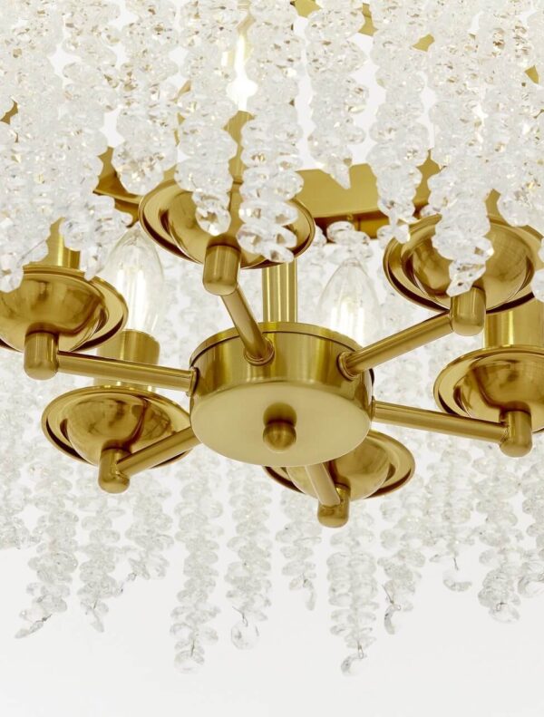Lampadario ottone con cristalli a sospensione BALMENA D40