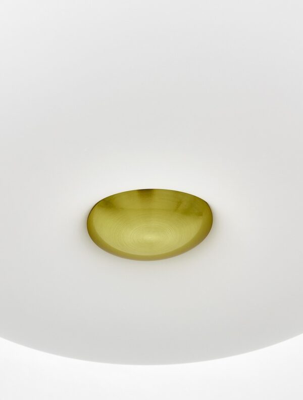 Lampada da soffitto a ciambella in vetro bianco e oro BIANTE D38