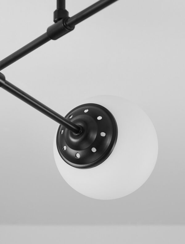 Lampada da soffitto moderna nera 6 punti luce FINO W6