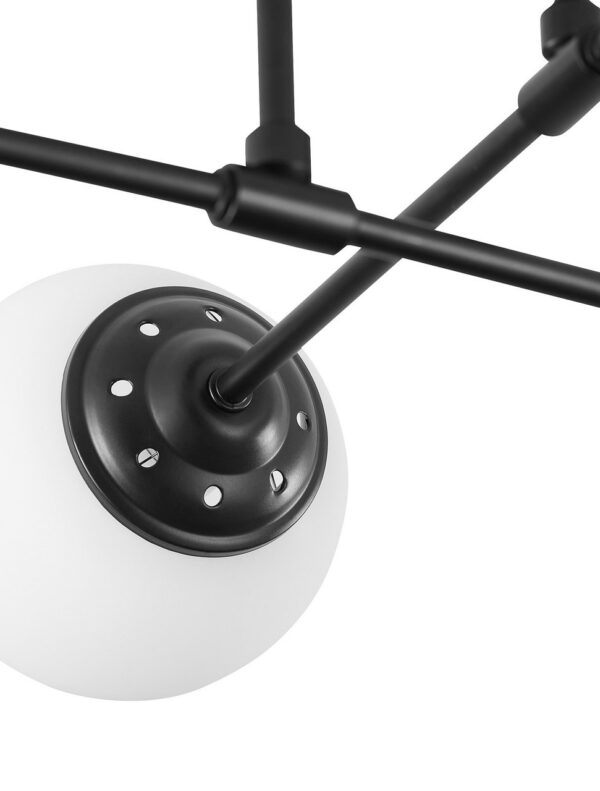 Lampada metallo nero da soffitto 4 sfere FINO W4