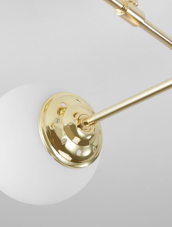 Lampada oro da soffitto 4 paralumi a sfera FINO W4