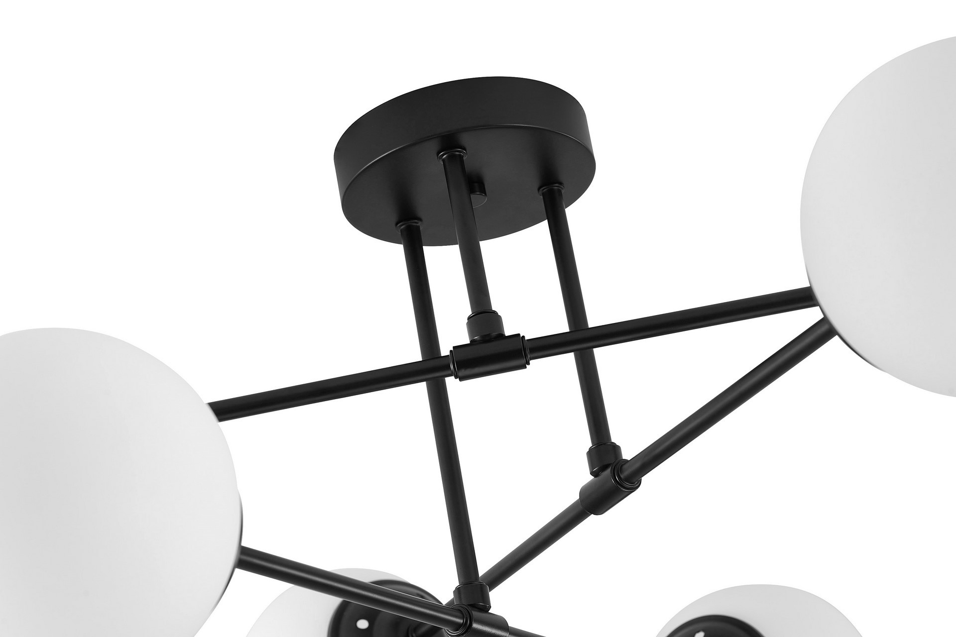 Plafoniera moderna nera 6 sfere FINO W6