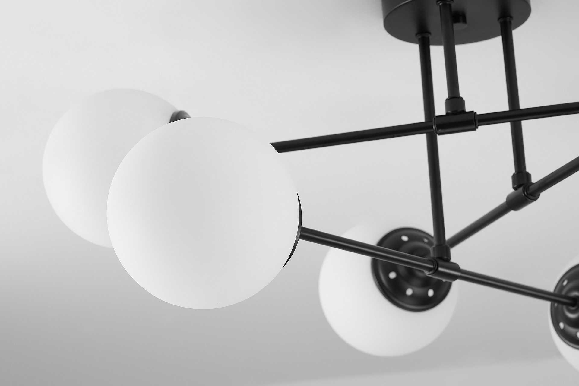 Plafoniera nera 6 punti luce FINO W6