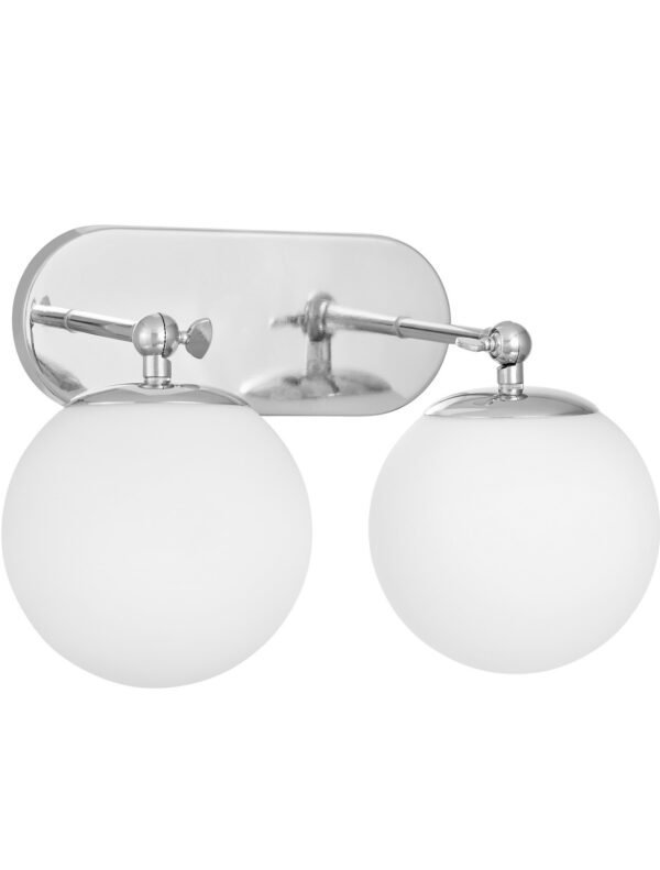 Applique doppia sfera cromata FREDICA W2