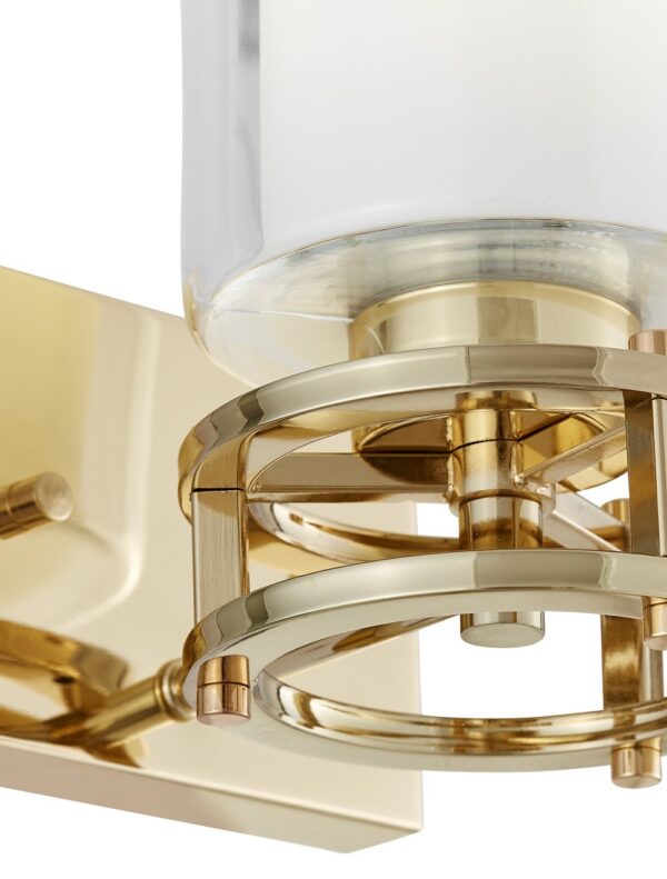 Applique oro con paralume in doppio vetro MARIETTA W1