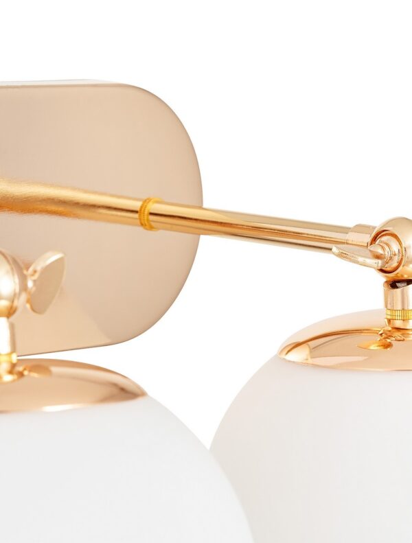applique da parete doppia sfera oro FREDICA W2