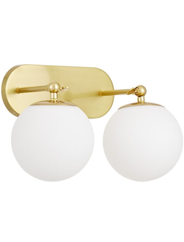 applique da parete doppia sfera ottone FREDICA W2