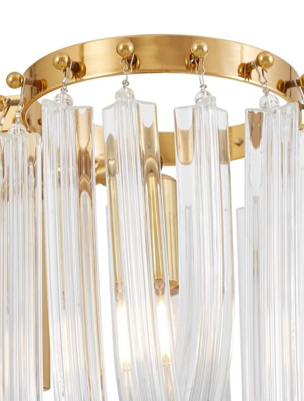 Lampada a parete glamour vetro e oro BOSCONE W2