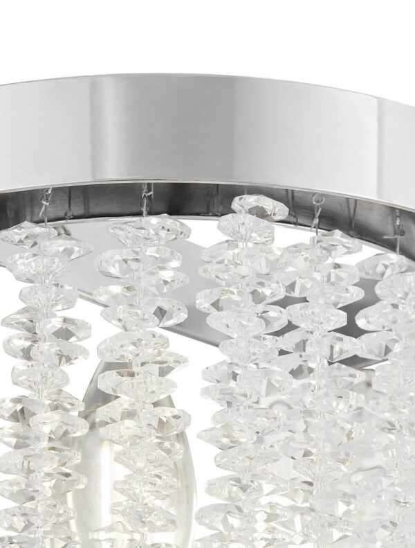 Lampada da muro glamour cristalli e cromo BALMENA W2