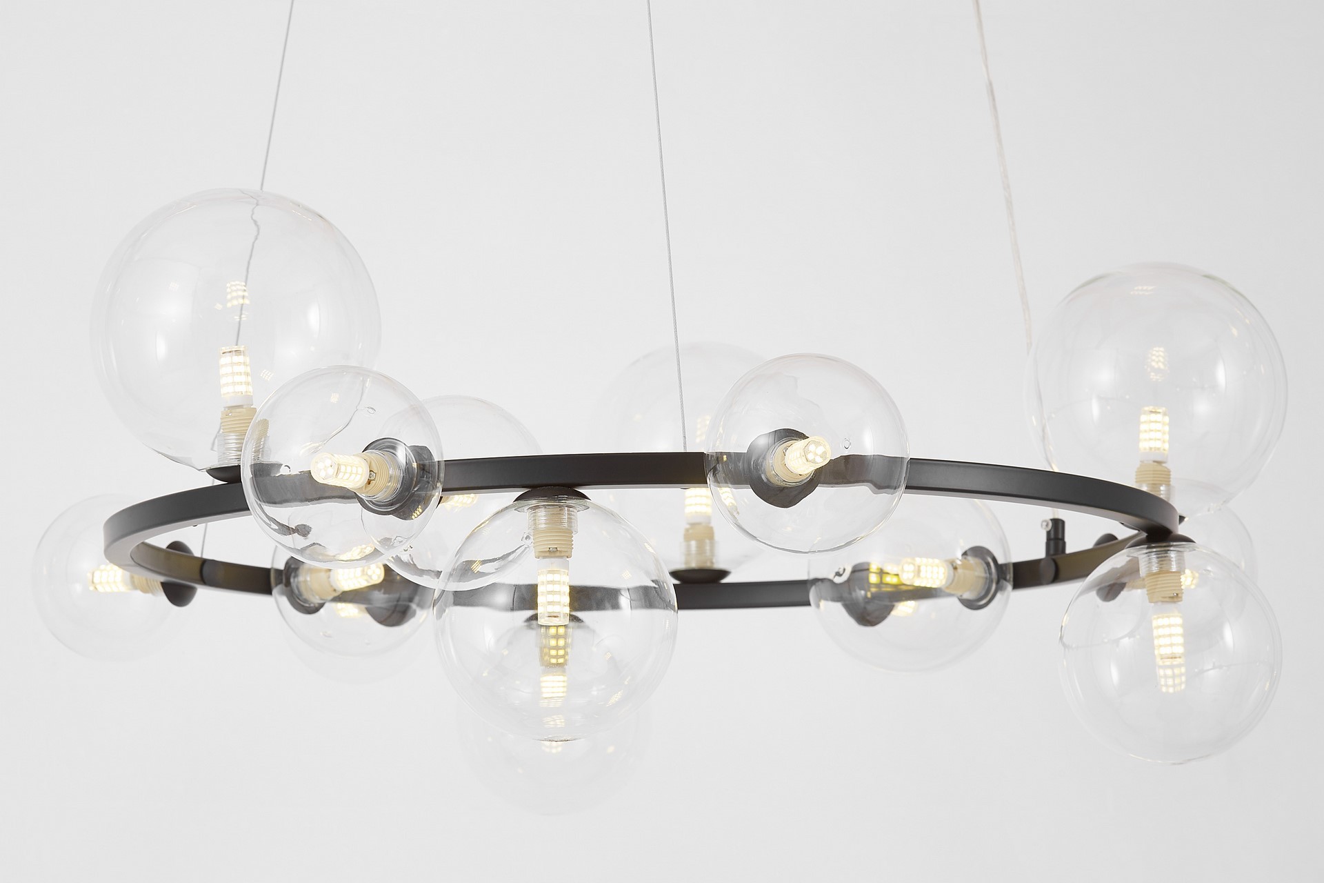 Lampada moderna a sospensione con sfere trasparenti MERIDO W15