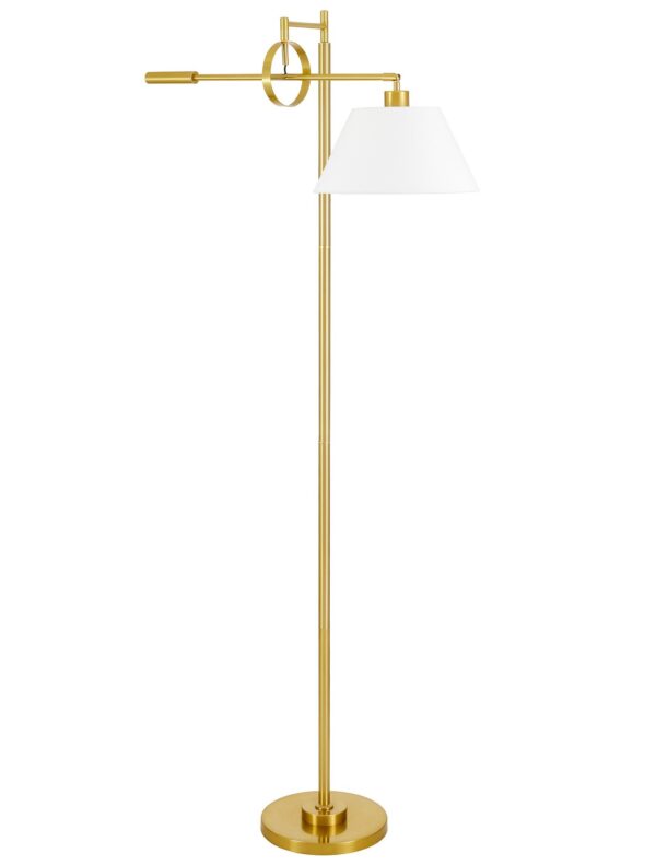 Lampada moderna da terra bianca e ottone TURINA