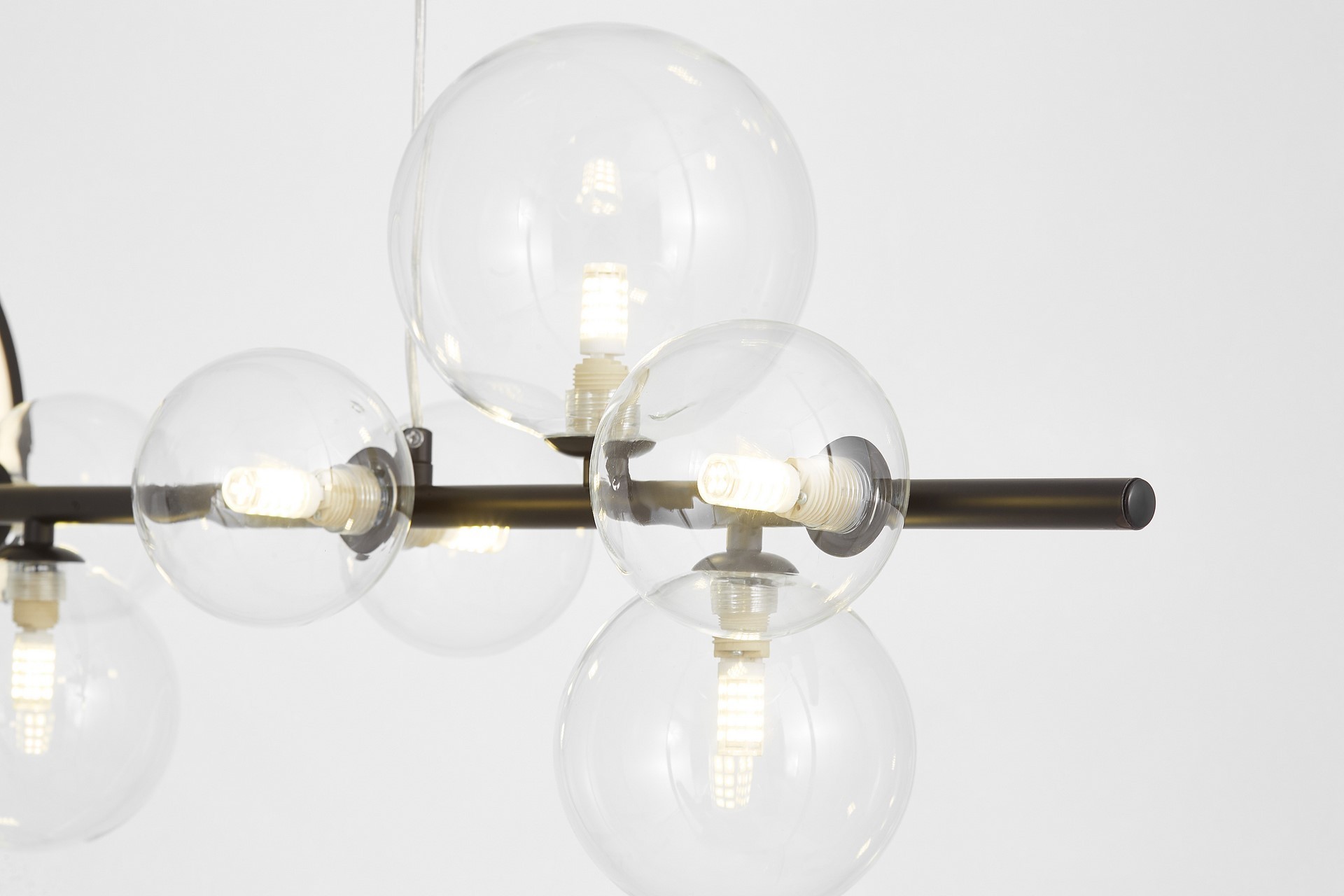 Lampadario a sospensione sfere trasparenti MERIDO W7