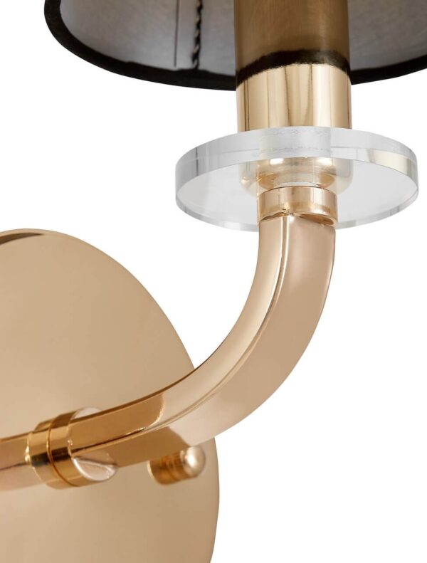 Lampada da PARETE moderna nera oro ORLANDO W1