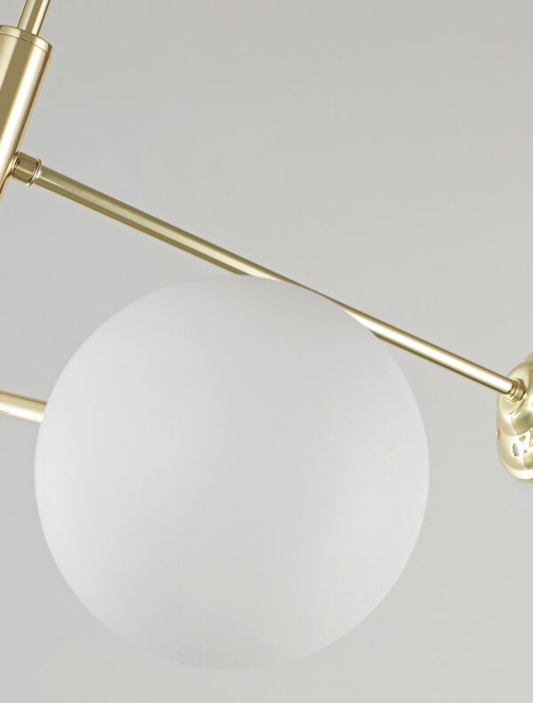 Lampada a soffitto 4 paralumi a sfera oro FINO PRO W4