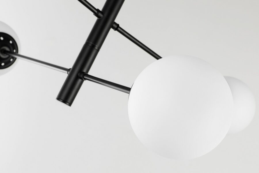 Lampada da soffitto A SFERE moderna nera FINO PRO W4