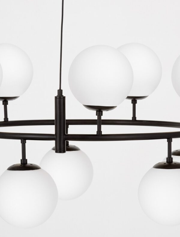 Lampadario CAMERA DA LETTO a sospensione a sfera nero CEREDO NEO W10