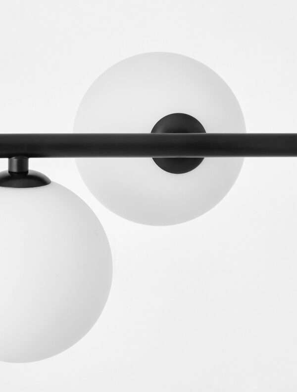 Lampadario a sospensione sfere bianco e nero AMADEO W7