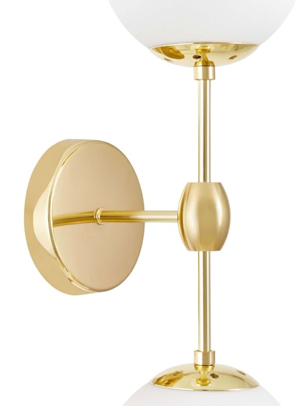 Applique moderne bianche e oro ZODIAK W2