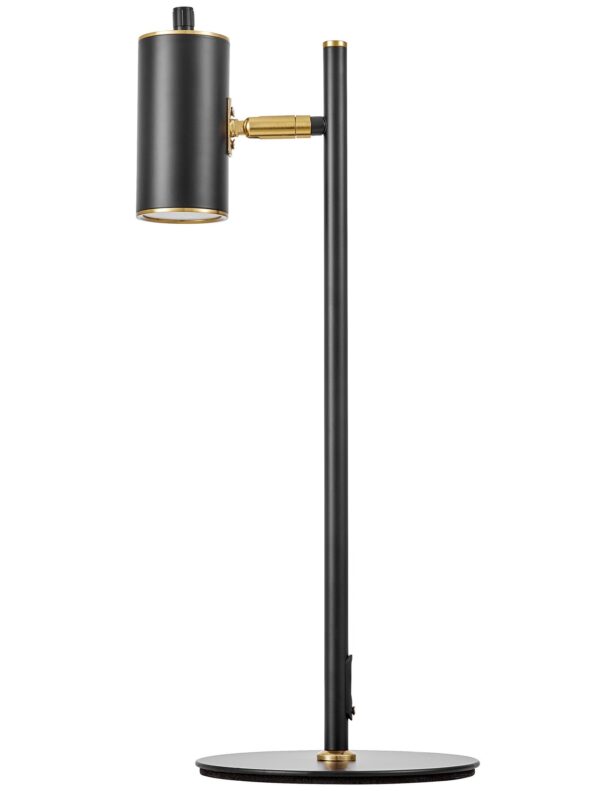 Lampada da SCRIVANIA moderna ottone e nera MIRA