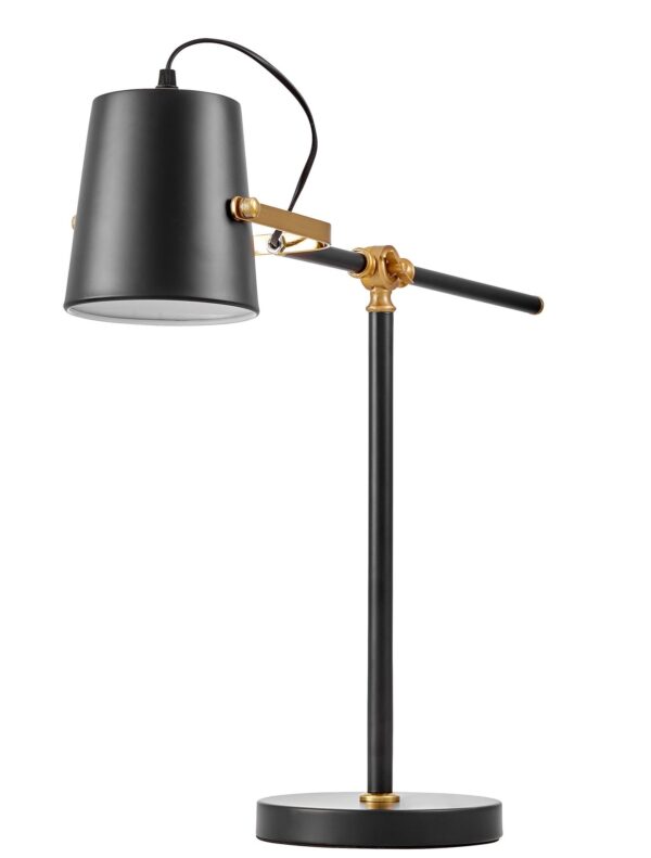 Lampada da SCRIVANIA vintage ottone e nera FELA
