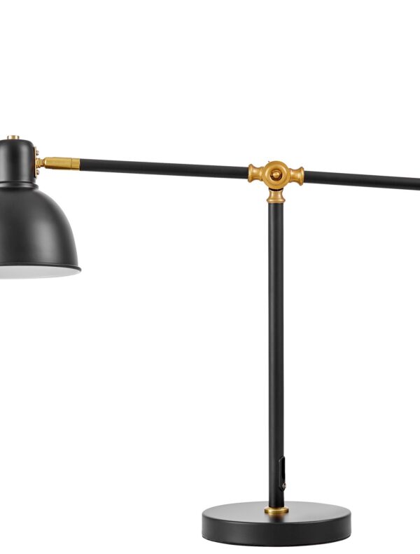 Lampada da scrivania moderna ottone e nera ZULA