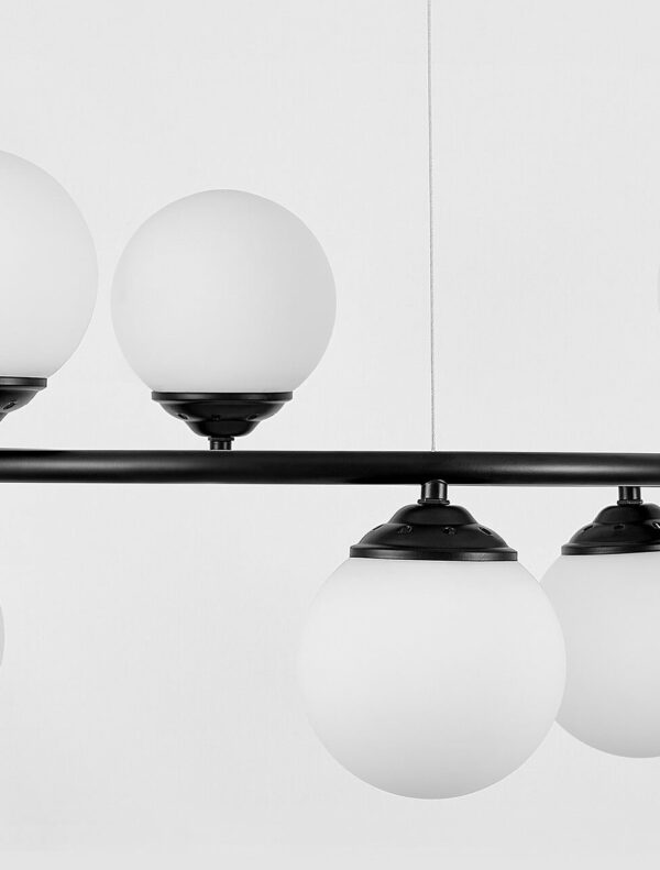 Lampadario a sfere nero FINO RING W6