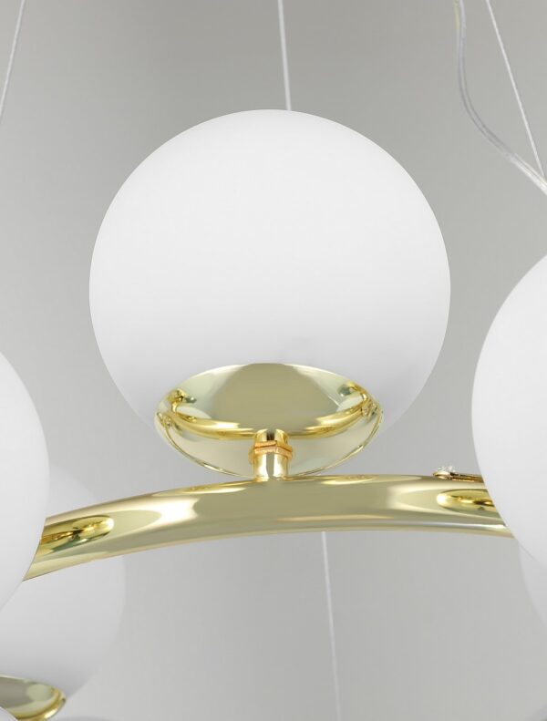 Lampadario MODERNO a sospensione 12 sfere oro LEDO W12