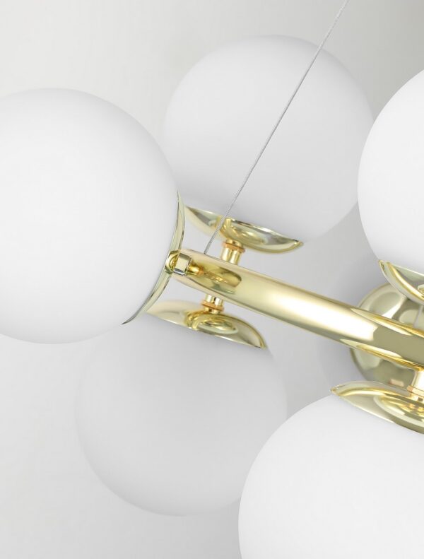 Lampadario a SOSPENSIONE A sfera circolare oro LEDO W9