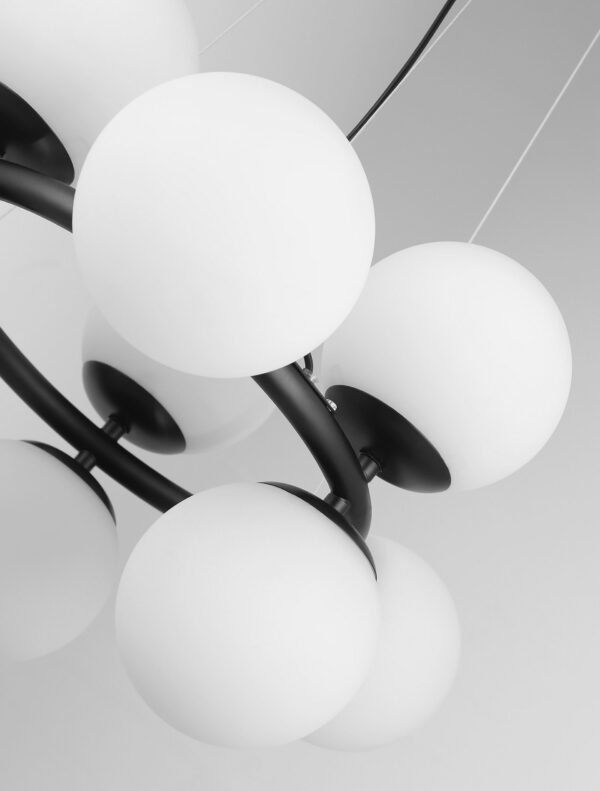 Lampadario moderno a sfera nero LEDO W9