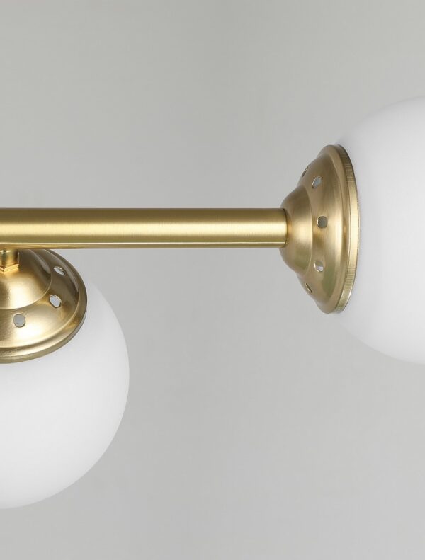 Lampadario a sfere con piastra ottone FINO W6